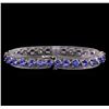 Image 2 : 14KT White Gold 12.69 ctw Tanzanite and Diamond Bracelet