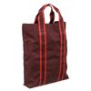 Image 1 : Hermes Burgundy Canvas Vertical Sac Fourre Tote Bag