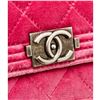 Image 2 : Chanel Pink Velvet Boy Bag Wallet On Chain WOC Crossbody Bag