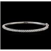 Image 1 : 14KT White Gold 2.30 ctw Diamond Bangle Bracelet