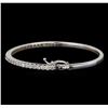 Image 2 : 14KT White Gold 2.30 ctw Diamond Bangle Bracelet