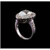 Image 4 : 4.67 ctw Aquamarine and Diamond Ring - 14KT White Gold