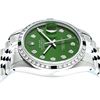Image 6 : Rolex Mens Stainless Steel Green Diamond & Emerald 36MM Datejust Wristwatch