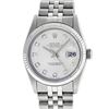 Image 2 : Rolex Mens Stainless Silver Diamond 36MM Datejust Wristwatch