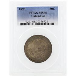 1893 Columbian Centennial Commemorative Half Dollar Coin PCGS MS65