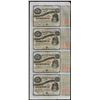 Image 1 : Uncut Sheet of (4) State of Louisiana Baby Bond Obsolete Notes