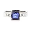 Image 2 : 2.28 ctw Sapphire And Diamond Ring - 18KT White Gold
