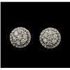 Image 1 : 14KT White Gold 0.90 ctw Diamond Earrings