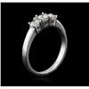 Image 3 : 14KT White Gold 0.58 ctw Diamond Ring