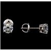 Image 2 : 1.15 ctw Diamond Stud Earrings - 14KT White Gold