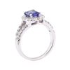 Image 4 : 1.89 ctw Blue Sapphire And Diamond Ring - 18KT White Gold