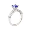 Image 4 : 1.75 ctw Sapphire and Diamond Ring - 18KT White Gold