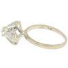 Image 9 : 14k White Gold European Cut Diamond Solitaire Ring w/ Single Cut Accents
