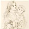 Image 2 : Robert with Mother and Sister by Hibel (1917-2014)