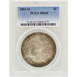 1883-O $1 Morgan Silver Dollar Coin PCGS MS65
