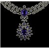 Image 1 : GIA Cert 22.54 ctw Tanzanite and Diamond Suite - 18KT White Gold