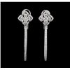 Image 1 : 1.72 ctw Diamond Earrings - 14KT White Gold