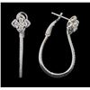 Image 2 : 1.72 ctw Diamond Earrings - 14KT White Gold