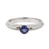 Image 2 : 0.75 ctw Sapphire and Diamond Ring - 18KT White Gold