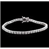 Image 1 : 14KT White Gold 4.49 ctw Diamond Tennis Bracelet