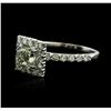 Image 1 : 14KT White Gold 1.31 ctw Diamond Ring