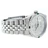 Image 5 : Rolex Mens Stainless Steel Slate Grey Diamond & Emerald Datejust Wristwatch