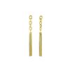 Image 1 : Link and Chain Tassel Post Earrings - Gold Plated