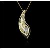 Image 2 : 1.49 ctw Diamond Pendant With Chain - 14KT Yellow Gold