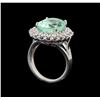 Image 4 : GIA Cert 9.25 ctw Emerald and Diamond Ring - 14KT White Gold