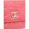 Image 5 : Chanel Pink Patent Leather Camellia Wallet On Chain WOC Bag
