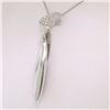Image 2 : Tiffany & Co. Frank Gehry 16" 18k White Gold Orchid Diamond Pendant Necklace
