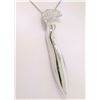 Image 4 : Tiffany & Co. Frank Gehry 16" 18k White Gold Orchid Diamond Pendant Necklace