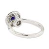 Image 3 : 1.86 ctw Sapphire and Diamond Ring - 18KT White Gold