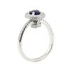 Image 4 : 1.86 ctw Sapphire and Diamond Ring - 18KT White Gold
