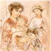Image 2 : Lotte and Her Children by Hibel (1917-2014)