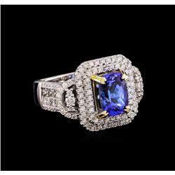 14KT Two-Tone 2.79 ctw Tanzanite and Diamond Ring