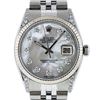 Image 1 : Rolex Mens Stainless Steel Mother Of Pearl Diamond Lugs 36MM Datejust Wristwatch