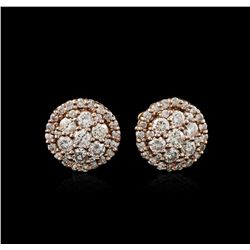 14KT Two-Tone Gold 1.31 ctw Diamond Earrings