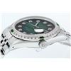 Image 4 : Rolex Mens Stainless Steel Green Vignette Diamond Datejust Wristwatch