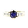 Image 2 : 2.14 ctw Sapphire And Diamond Ring - 14KT Yellow Gold