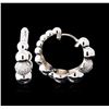 Image 2 : 0.28 ctw Diamond Earrings - 14KT White Gold