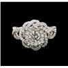 Image 2 : 14KT White Gold 1.37 ctw Diamond Ring