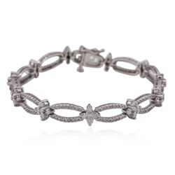 14KT White Gold 3.09 ctw Diamond Bracelet