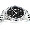 Image 2 : Rolex Mens Stainless Steel Slate Black Diamond & Sapphire Datejust Wristwatch