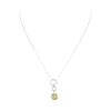 Image 2 : 0.28 ctw Diamond Pendant With Chain - 14KT Yellow And White Gold
