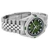 Image 3 : Rolex Mens Stainless Steel Diamond Lugs Green Vignette & Emerald Datejust Wristw