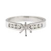 Image 2 : 0.25 ctw Diamond Semi-Mount Ring - 14KT White Gold