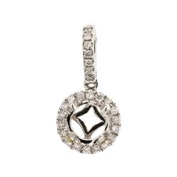 0.20 ctw Diamond Semi-Mount Pendant - 18KT White Gold