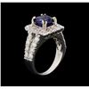 Image 4 : 14KT White Gold 3.08 ctw Sapphire and Diamond Ring