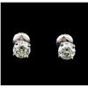 Image 1 : 1.22 ctw Diamond Stud Earrings - 14KT White Gold